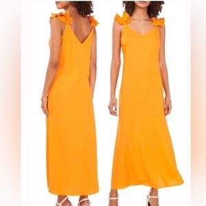 NWT Vince Camuto Sunset Orange Flowy Beach Dress